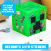 imagePaladone Minecraft Creeper Maze Safe Complete The Maze to Unlock Money Fun Minecraft Block Collectible Toy and Piggy Bank for Kids Comes with Decorative Stickers