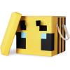 imageMinecraft Bee 15Inch Storage Bin Chest With Lid  Foldable Fabric Basket Container Cube Organizer With Handles Cubby Closet Organizer  Video Game Gifts And Collectibles