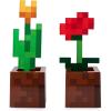 imageMinecraft Orange Tulip and Poppy Flower Pot Mood Lights Set of 2  Nightstand Table Lamp with LED Light for Bedroom Desk Living Room  Home Decor Room Essentials  Video Game Gifts And Collectibles