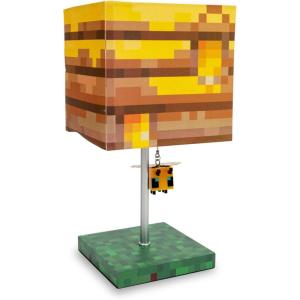 imageMinecraft Yellow Bee Nest Block Desk Lamp with 3D Bee Puller  Nightstand Table Lamp with LED Mood Light for Bedroom Desk Living Room Playroom  Home Decor Kids Room Essentials  Video Game Gifts