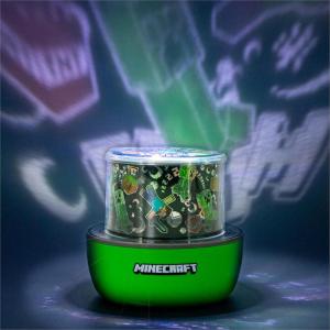 imagePaladone Minecraft Officially Licensed Creeper ampamp Steve Projector Night Light Gamer Projection Lamp Accessory Minecraft Sounds Gaming Bedroom Decor for Kids Mood Lighting with 4 Projector SheetsMinecraft