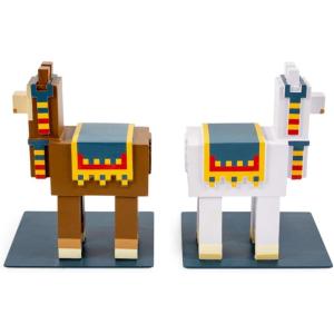 imageUkonic Minecraft 6Inch Llama Bookends Set of 2  Bookshelf Decor Room Essentials Storage Organizer for Shelves and Desktops Book Stoppers  Video Game Gifts and Collectibles