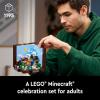 imageLEGO Minecraft The Crafting Table Collectible Video Game Building Set with Minecraft Figures Mobs and Biomes 15 Year Anniversary Model Build and Display Minecraft Gift for Adults 21265