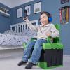 imageNumskull Minecraft 2in1 Toy Storage Box ampamp Folding Chair  Gaming Accessory Organizer with lid and handles for Family Rooms Official Minecraft MerchandiseMinecraft