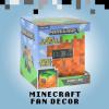 imagePaladone Minecraft Grass Block Digital Alarm Clock Light Up Lamp Feature Plays Official in Game Music Bedroom Decor for Minecraft Gamers