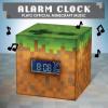 imagePaladone Minecraft Grass Block Digital Alarm Clock Light Up Lamp Feature Plays Official in Game Music Bedroom Decor for Minecraft Gamers