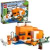 imageLEGO Minecraft The Fox Lodge House 21178 Animal Toys with Drowned Zombie Figure Birthday Gift for Grandchildren Kids Boys and Girls Ages 8 and Up