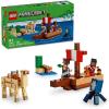 imageLEGO Minecraft The Pirate Ship Voyage Boat Toy Playset for Kids with Squid Camel and Pirate Figures Pirate Toy Building Set for Action RolePlay Minecraft Gift for 8 Year Old Boys and Girls 21259