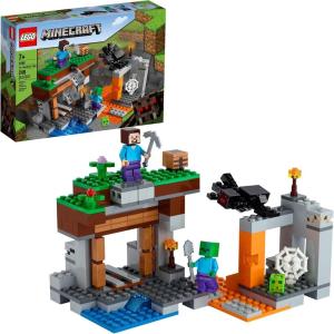 imageLEGO Minecraft The Abandoned Mine Building Toy 21166 Zombie Cave with Slime Steve ampamp Spider Figures Gift idea for Kids Boys and Girls Age 7 Plus