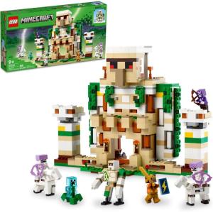 imageLEGO Minecraft The Iron Golem Fortress 21250 Building Toy Set Playset Featuring a Crystal Knight and Golden Knight A Fortress and a Giant Golem Build and Display Minecraft Toy for 9 Year Old KidsFrustrationFree Packaging