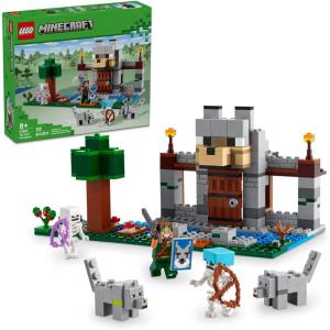 imageLEGO Minecraft The Wolf Stronghold Fortress Playset Video Game Toy for Boys and Girls Action Packed Castle Building Set with Minecraft Minifigures Minecraft Toy Gift for Kids Ages 8 and Up 21261