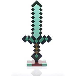 imageMinecraft Diamond Sword 14 Inch USB Desk LED Night Light  Decorative Fun Safe ampamp Awesome Bedside Mood Lamp Toy for Baby Boys Teen Adults ampamp Gamers  Best for Homes Bedroom Living Room Or Office
