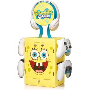 imageNumskull Official Minecraft Gaming Accessory Locker ampamp Storage Stand  Holds 10 GamesDVDs 4 Controllers Headset and Accessories  Durable ampamp Compact Organizer  Official Minecraft MerchandiseSpongebob