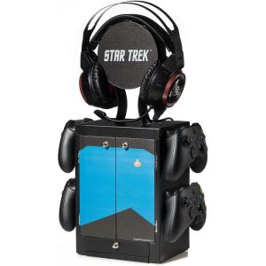 imageNumskull Official Minecraft Gaming Accessory Locker ampamp Storage Stand  Holds 10 GamesDVDs 4 Controllers Headset and Accessories  Durable ampamp Compact Organizer  Official Minecraft MerchandiseStar Trek Blue