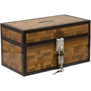 imagePaladone Minecraft Chest Money Bank  Officially Licensed Piggy Bank for Kids Boys ampamp Girls  Gaming Room ampamp Bedroom Decor  Fun Gift Accessory