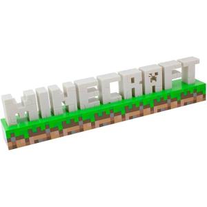 imagePaladone Minecraft Logo Light  Battery or USB Operated  2 Light Modes  Officially Licensed MerchandiseWhiteBrownGreen