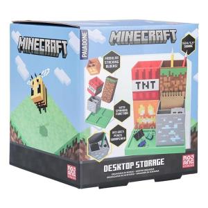 imagePaladone Minecraft Panda Desktop Organizer  Cute Tidy Stationery Accessory For Pens Pencils ampamp Markers with Trinket Tray ampamp Phone StandBlack