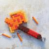 imageNerf Minecraft Firebrand Dart Blasting Axe 6 Nerf Elite Foam Darts Design Inspired by Minecraft Axe in The Game Pull Down Priming Minecraft Toys