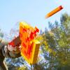 imageNerf Minecraft Firebrand Dart Blasting Axe 6 Nerf Elite Foam Darts Design Inspired by Minecraft Axe in The Game Pull Down Priming Minecraft Toys