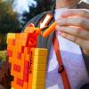 imageNerf Minecraft Firebrand Dart Blasting Axe 6 Nerf Elite Foam Darts Design Inspired by Minecraft Axe in The Game Pull Down Priming Minecraft Toys
