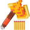 imageNerf Minecraft Firebrand Dart Blasting Axe 6 Nerf Elite Foam Darts Design Inspired by Minecraft Axe in The Game Pull Down Priming Minecraft Toys
