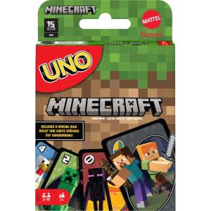imageMattel Games UNO Minecraft Card Game for Kids Adults Families ampamp Parties Deck ampamp Special Rule Inspired by the Video Game 2 to 10 PlayersStandard Packaging