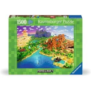 imageRavensburger World of Minecraft 1500 Piece Jigsaw Puzzle for Adults  17189  Every Piece is Unique Softclick Technology Means Pieces Fit Together PerfectlyNew Packaging