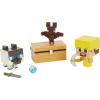 imageMattel Minecraft Mob Head Minis Cave Explorers Pack with 2 Action Figures ampamp Accessories Steve ampamp Creeper Collectible Set