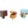 imageMinecraft Mob Head Minis Spider Slayer Steve Pack with 2 Action Figures ampamp Accessories Incudes Authentic Pixelated VideoGame Characters Steve ampamp Spider Collectible Gift for Fans Age 6 Years ampamp Older