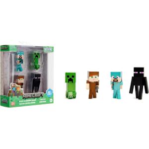 imageJada 25quot Metalfigs Minecraft Legends 4 Pack  Hero Ranger Zombie Villager Piglin Grunter Piglin Runt  Diecast Figures for Fans ampamp CollectorsMinecraft V3