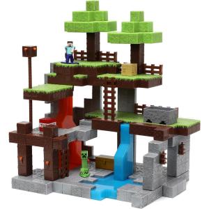 imageJada Toys Minecraft Overworld Nano Scene with 165quot Diecast Figures Toys for Kids and Adults Green