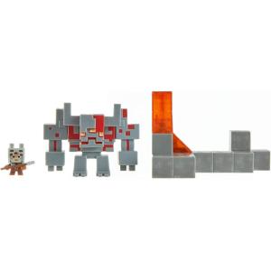 imageMattel Minecraft Dungeons Mini Battle Box with Exclusive Redstone Monstrosity Valorie Character and Lava Set Piece Action and Adventure Toy Based on Video Game Gift for Kids Age 6 and Older