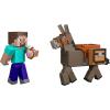 imageMattel Minecraft Action Figures ampamp Accessories 2Pack Steve ampamp Donkey in 325inch Scale Collectible Toy SetSteve  Donkey