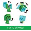 imageMattel Minecraft Flippin Figs 2Pack Action Figures Set with Sheep ampamp Chicken Jockey with 2in1 Fidget Play 375inch Scale Large Heads ampamp Pixelated DesignCreeper