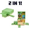 imageMattel Minecraft Transforming Turtle Hideout Authentic Pixelated VideoGame Role Play Electronic Action Toy to Create Explore and Survive Steve Turtle Collectible for Fans Age 6 Years and Older