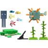 imageMattel Minecraft Aquatic Defenders Figure Pack with 8 Action Figures Authentic VideoGame Characters Collectible Set 325inch Scale