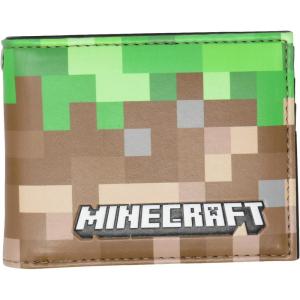 imageMad Engine Minecraft Earth Pixels BiFold Wallet MultiColored Licensed