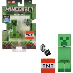 imageMattel Minecraft Action Figures ampamp Accessories 2Pack Steve ampamp Donkey in 325inch Scale Collectible Toy SetCreeper  TNT