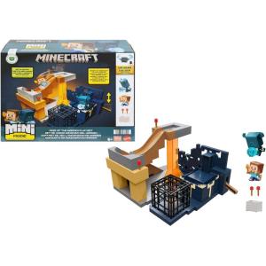 imageMattel Minecraft Mini Mode Playset Rise of the Warden Set with 2 Minis including Steve ampamp Warden Figures ampamp DLC Code