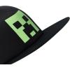 imageMinecraft Boys Creeper Face Hat  Black and Green Youth Snap Back HatBlack