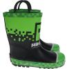 imageMinecraft Rain Boot for Kids 100 Rubber Creeper Wellie Boot Waterproof GreenBlack Little Kid Size 1011 to Big Kid 34