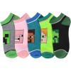 imageBioworld Minecraft Character Heads 5Pair Ankle Socks