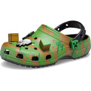 imageCrocs UnisexAdult Classic Minecraft ClogMulti Green
