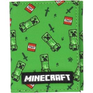 imageMad Engine Minecraft Creeper Toss Polyester TriFold Wallet MultiColored Licensed