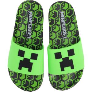 imageMinecraft Boys Creeper Sandals  Casual Comfort Poolside OutdoorGreen
