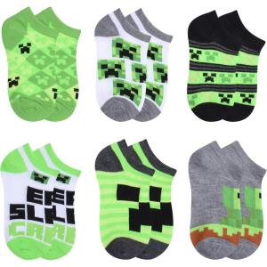 imageMinecraft boys Multipack SocksMedium Green 6pack