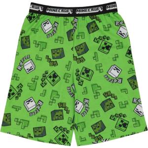 imageMinecraft unisexchild Pajama Pants Soft ampamp Cute for KidsGreenBlack