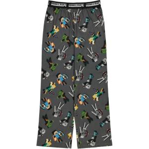 imageMinecraft unisexchild Pajama Pants Soft ampamp Cute for KidsGrey With Multicolor