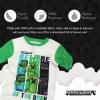 imageMinecraft Boys 4Piece Snugfit Cotton Pajama Set Soft ampamp Cute for KidsBeware Mobs