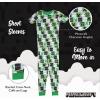 imageMinecraft Boys 4Piece Snugfit Cotton Pajama Set Soft ampamp Cute for KidsBeware Mobs